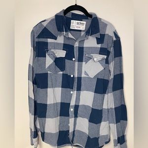 Mens Blue Flannel